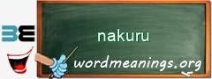 WordMeaning blackboard for nakuru